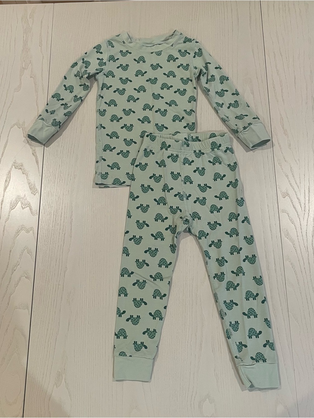 Hanna Andersson HannaSoft Stretch Pajama Set Mini Turtle - 3T 90